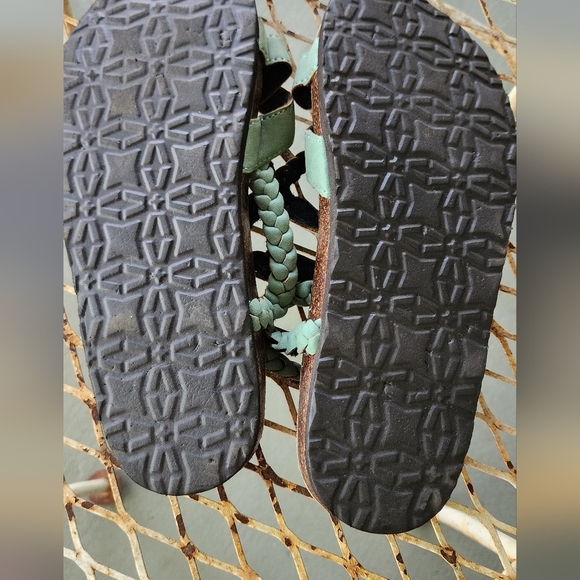 Muk Luks Teal Braided Sandals - Picture 4 of 5